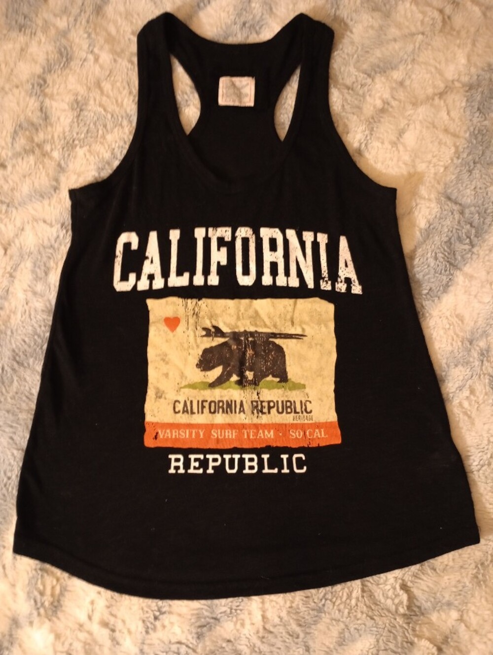 Black California Republic Graphic Tank Top